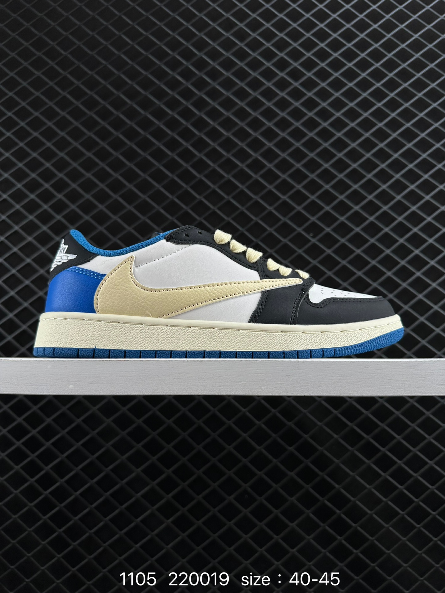 fragment design x Travis Scott x Nike Air Jordan 1 Low OG SP”Black/Green Toe“